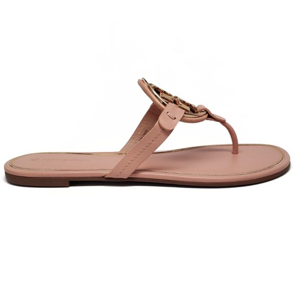 Tory Burch Metal Miller Sandals in Pink Moon/Gold - Picture 3 of 11